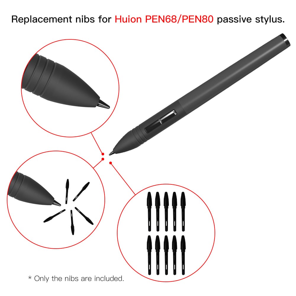 Huion PN01 10pcs Replacement Nibs Pen Tips Compatible with - PN01