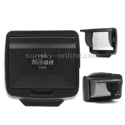 Digital LCD Sunshade Hood Screen Protector for Nikon D80 (Black)