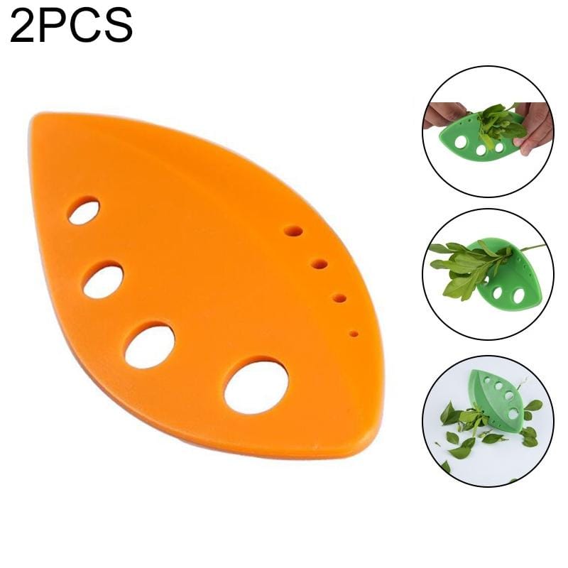 2 PCS Creative Vegetables Cutter Leaves Separator Multi-Functional Kitchen Tools (Orange)