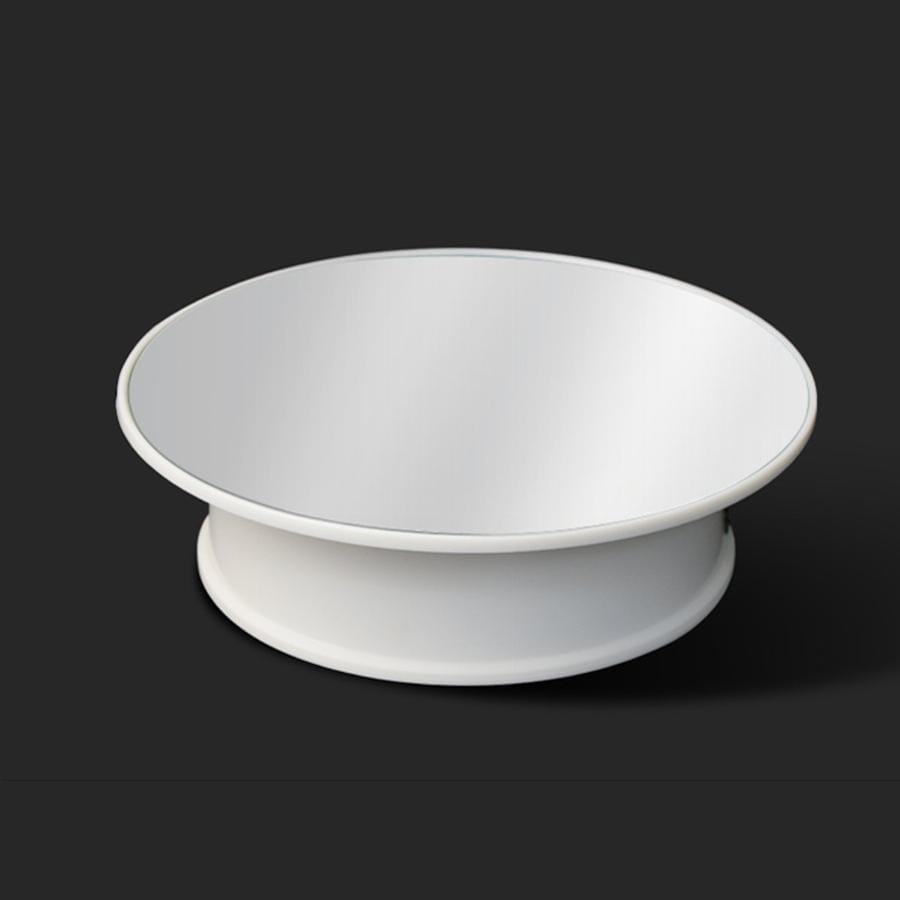 30cm 360 Degree Electric Rotating Turntable Display Stand Mirror Top Video Shooting Props Turntable for Photography, Max Load 4kg (White)