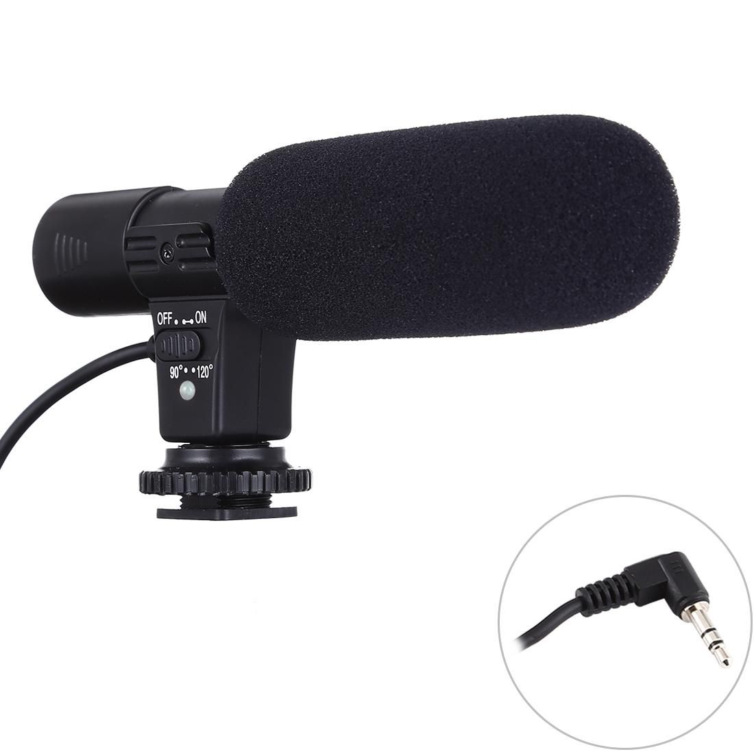 MIC-03 30-18000Hz Rate Sound Clear Stereo Microphone for DSLR / Video Camera / DV / Computer / Projector / Recorder, Cable Length: 28cm