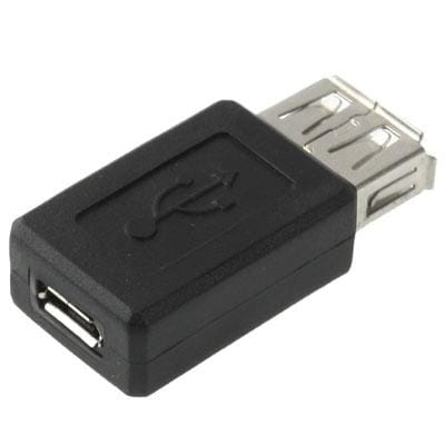 High Quality USB 2.0 AF to Micro USB Female Adapter (Black)– UNIQKART