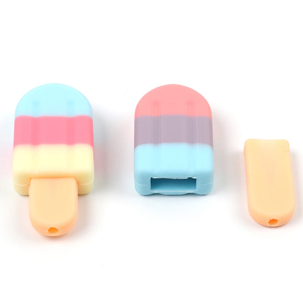 Multifunction Ice Cream Silicone Data USB Charging Cable - 4