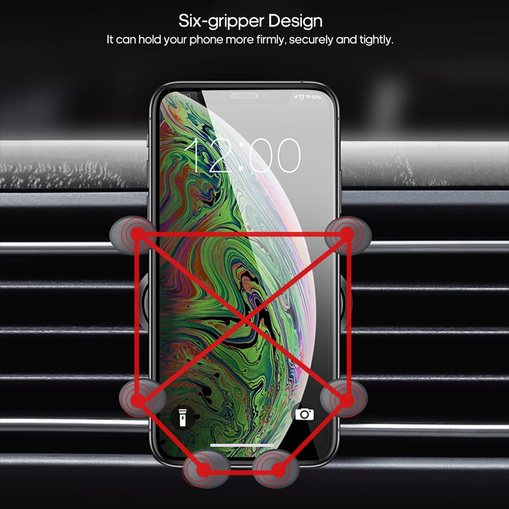 Universal Mobile Phone Holder Gravity Bracket Stand Car Air