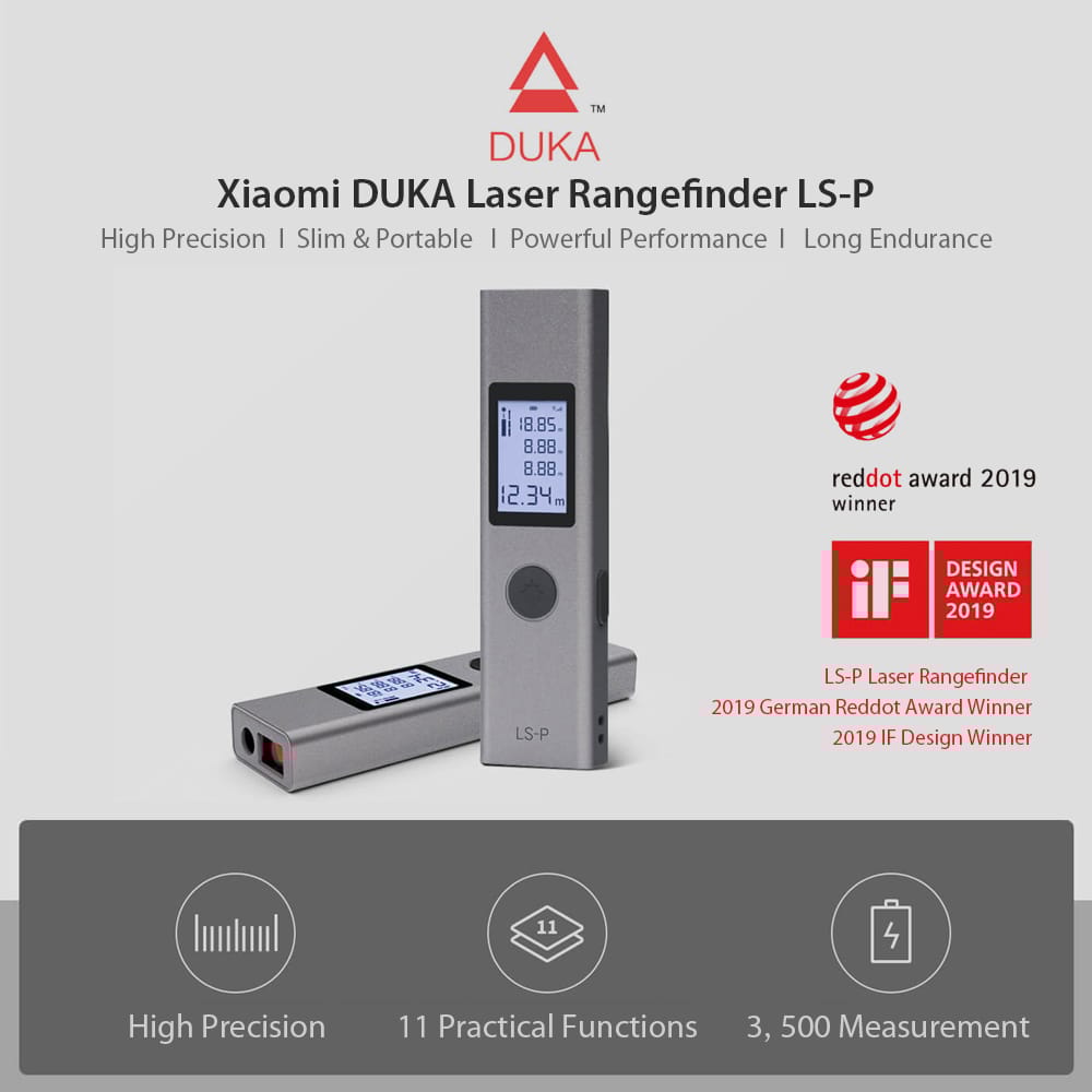 New Xiaomi DUKA Laser Rangefinder LS-1 Handheld Portable - LS-1 25M