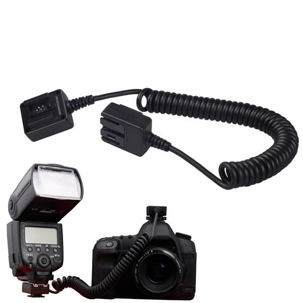 SC-31 TTL Off-Camera Flash Sync Coiled Cord for Sony a900 / a850 / a700 / a550 / a500 / a450 / a350, Length: 30cm , Black (Black)