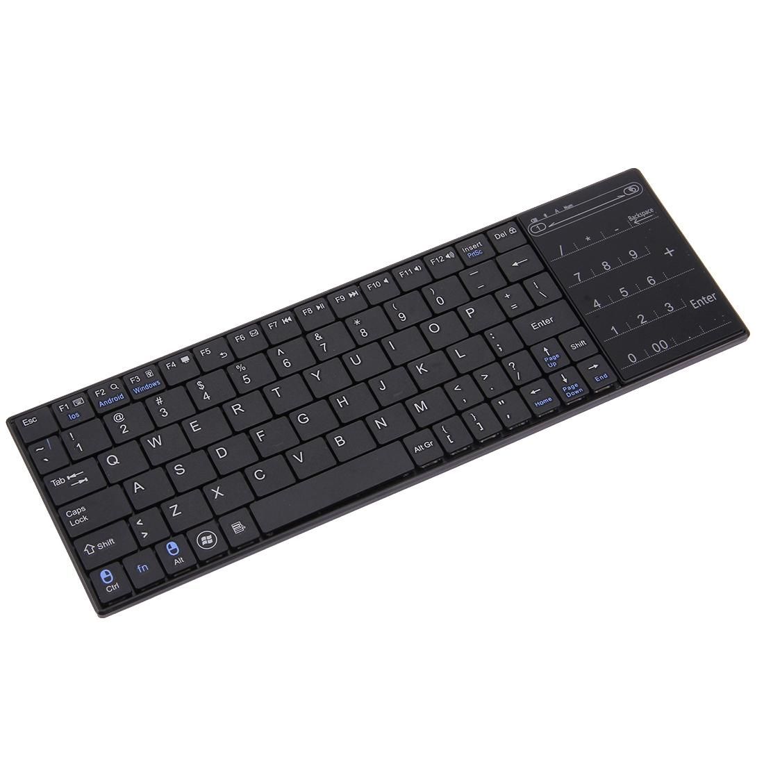 BT8 Bluetooth Wireless 80 Keys Keyboard with Touchpad for Windows / iOS / Android (White)