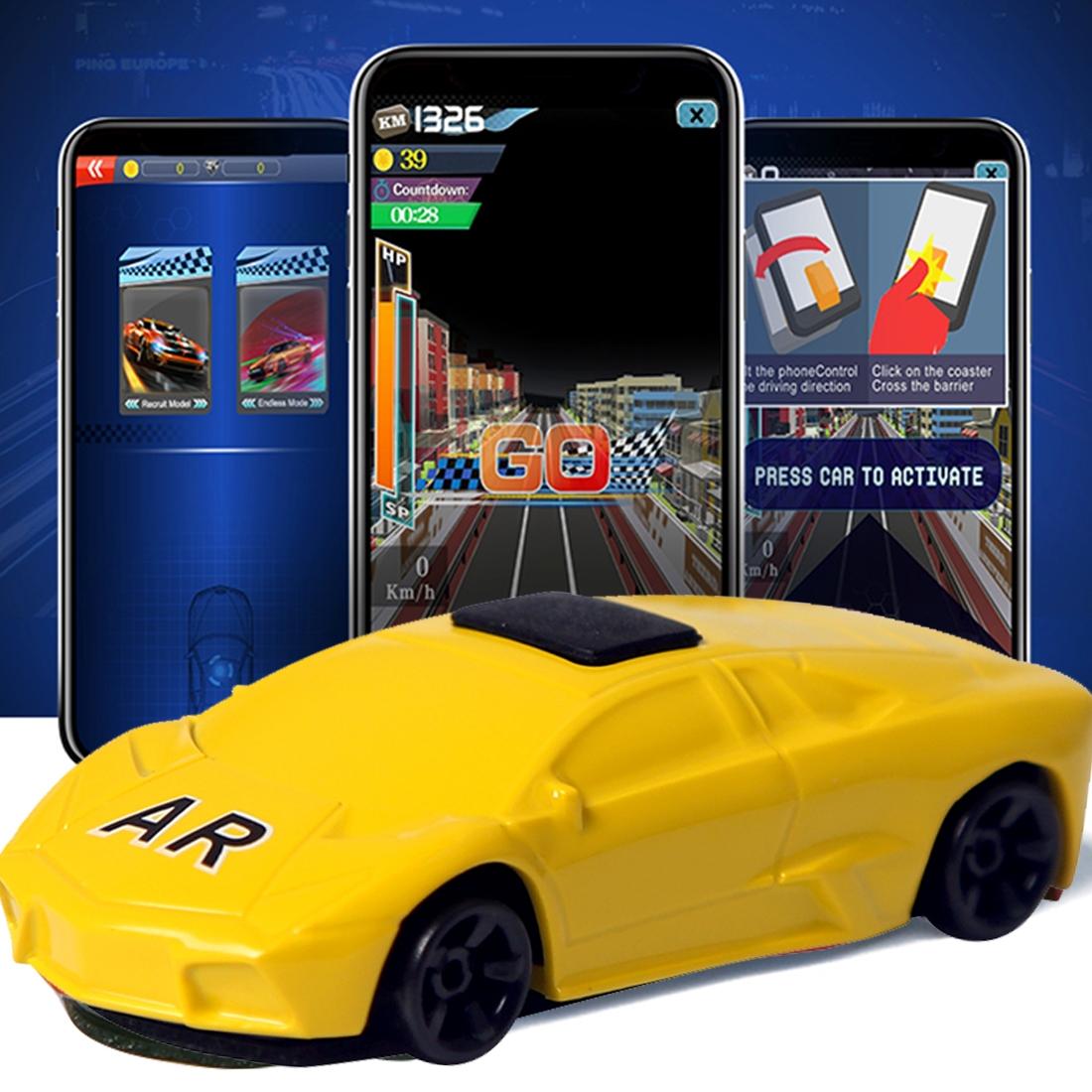 Mini Man-machine Interaction Hello AR Car, Virtuality and Reality Interaction AR Gaming Equipment (Yellow)