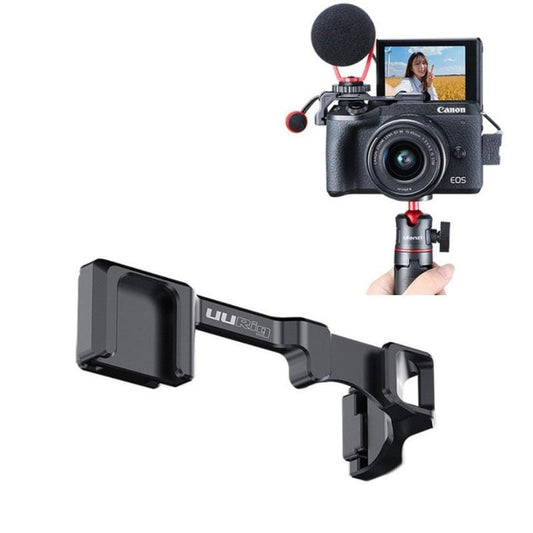 UURig R038 Double Hot Shoe Extension Fill Light Microphone Bracket for Canon EOS M6 Mark II
