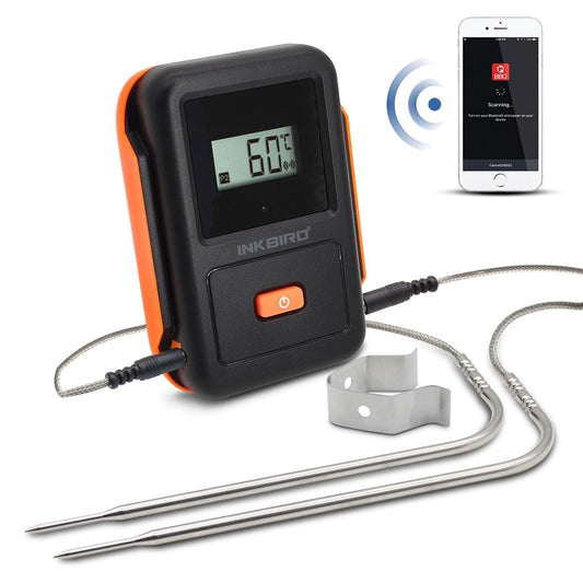 INKBIRD IBT-2XB Digital Smart Food Cooking Wireless BBQ Bluetooth Thermometer with 2 Probes