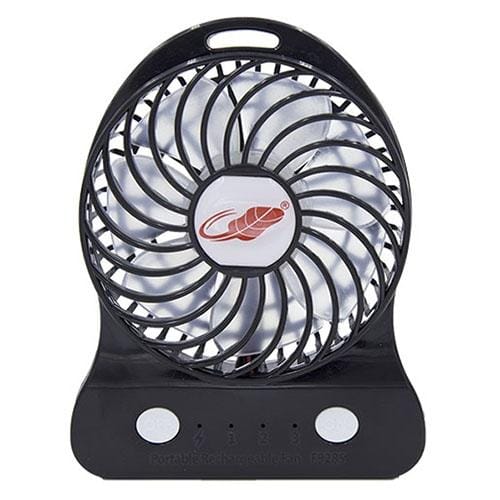 GONGTIAN F928S Portable USB Rechargeable Fans, Three Ranges Speed Wind Adjustment + One Range LED Light Adjustment, Size: 12.3cm x 9.6cm x 3.5cm (Pink)