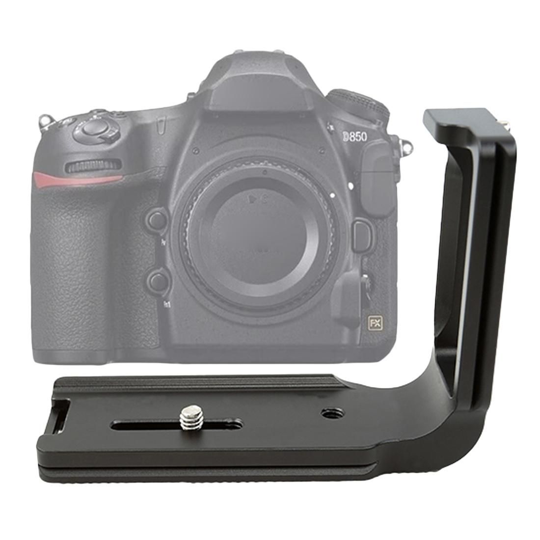 FITTEST FLN-D850 Vertical Shoot Quick Release L Plate Bracket Base Holder for Nikon D850 (Black)