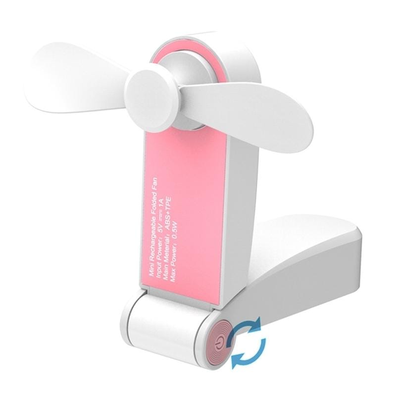 C28 Mini Portable USB Pocket Folding Fan (Pink)