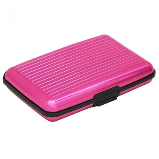 Aluminum Business Card Box Card Box Credit Card Package Anti-theft Anti-radio AL (Pink)