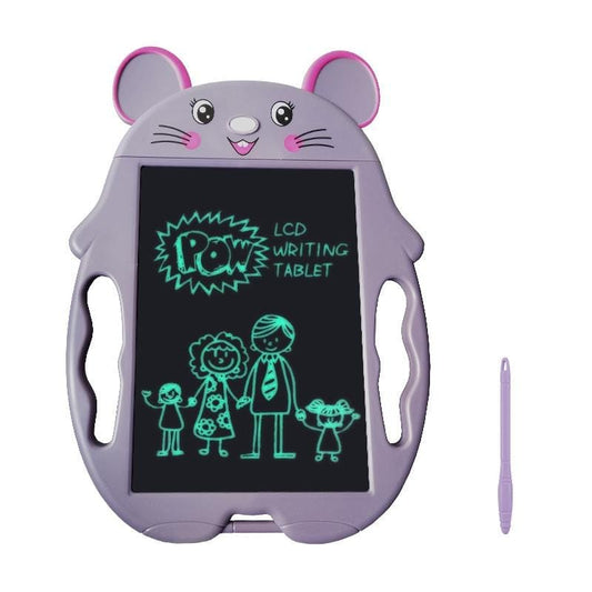 9 inch Children Cartoon Handwriting Board LCD Electronic Writing Board, Size:Monochrome Screen (Cute Mouse Grey)