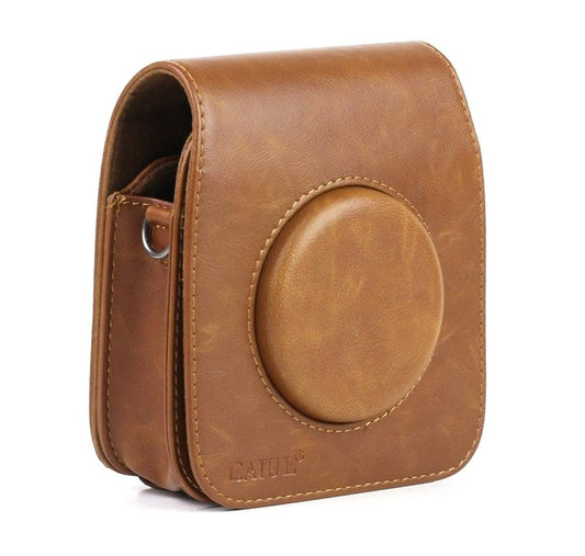 Vintage PU Leather Camera Case Protective bag for FUJIFILM Instax SQUARE SQ10 Camera, with Adjustable Shoulder Strap (Brown)