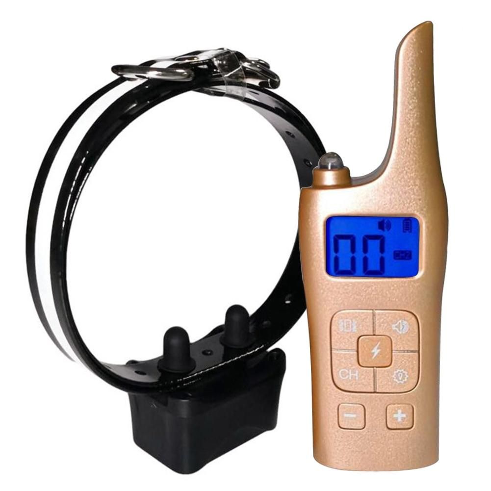 885-3 Rechargeable Training Dogs Stop Barkin Remote Control with 3 Collar Receivers, Support Electric Shock & Vibration & Light & Sound Mode, EU Plug (Style1)