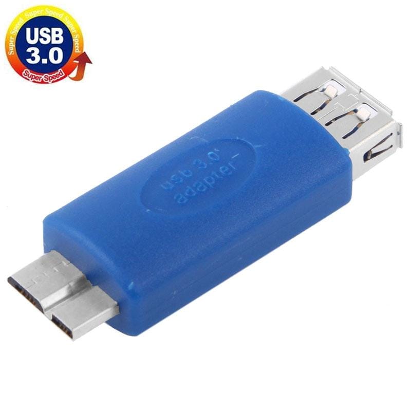 Super Speed USB 3.0 AF to USB 3.0 Micro-B Male Adapter (Blue)