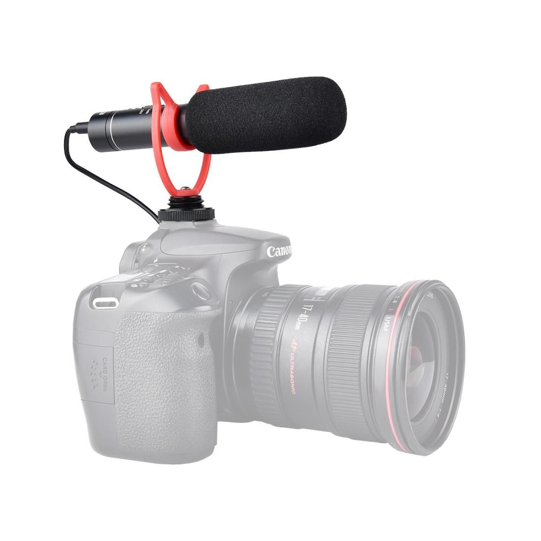 YELANGU YLG9930B MIC05 Professional Interview Condenser Video Shotgun Microphone with 3.5mm Audio Cable for DSLR & DV Camcorder (Black)