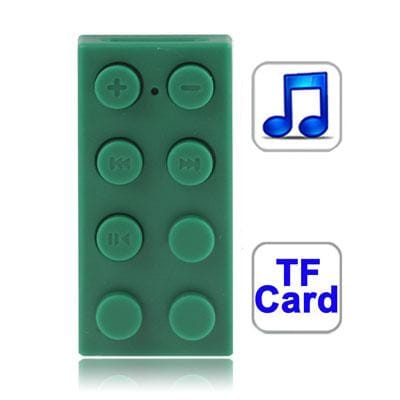 Building Block Style MP3 Player with TF  Card Slot (Green)