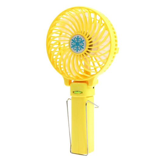 Mini Portable Foldable Fan with Clip (Yellow)