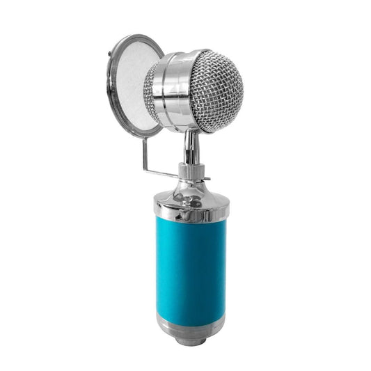 3000 Home KTV Mic Condenser Sound Recording Microphone with Shock Mount & Pop Filter for PC & Laptop, 3.5mm Earphone Port, Cable Length: 2.5m (Blue)