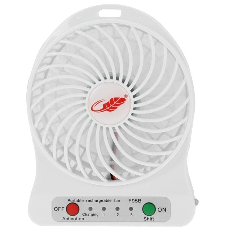 4 inch Portable USB Mini Fan with Wind Third Gear Adjustment, Size: 14cm x 10.5cm x 4cm (White)