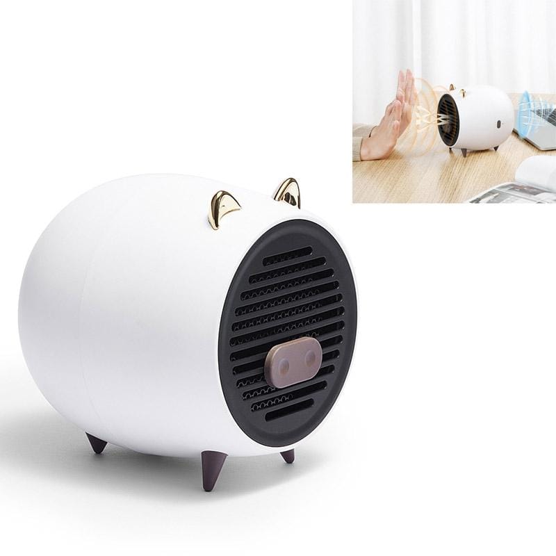 Home Mini Heater Desktop Office Portable Silent Heater CN Plug (White)