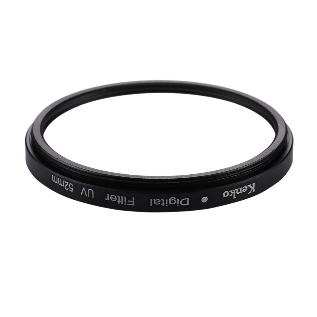 52mm Digital Camera Aluminum Alloy Frame Lens UV Filter (Black)