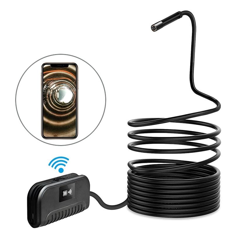 2.0MP HD Camera WiFi Endoscope Snake Tube Inspection Camera with 6 LEDs, IP68 Waterproof, Lens Diameter: 8mm, 3.5m Hard Cable