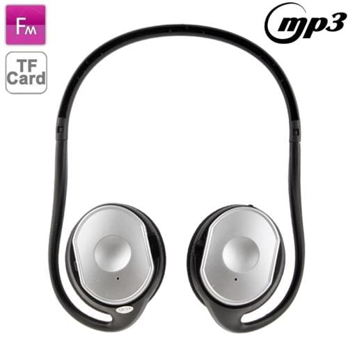 Sport MP3 Player Headset, Support TF Card Reader and FM Function (Silver)