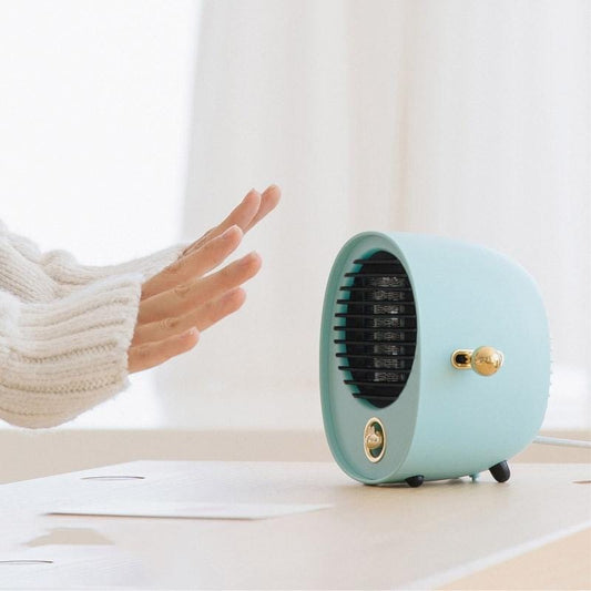 Home Desktop Mini Silent Dormitory Office Portable Heater CN Plug (Green)