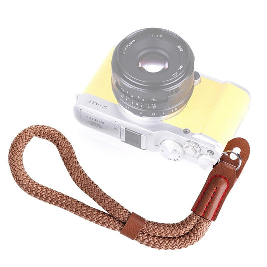 Vintage Cotton Soft Hand Strap Grip Wrist Strap for DSLR / SLR Cameras (Brown)