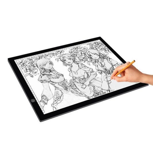8W 5V LED USB Stepless Dimming A3 Acrylic Scale Copy Boards Anime Sketch Drawing Sketchpad with USB Cable & Power Adapter