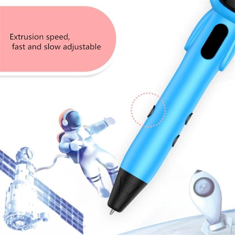 Astronaut 3D Printing Pen Low Temperature Intelligent Wireless Stereo Graffiti Painting Children 3D Brush, Battery Capacity:500 mAH (Pink)