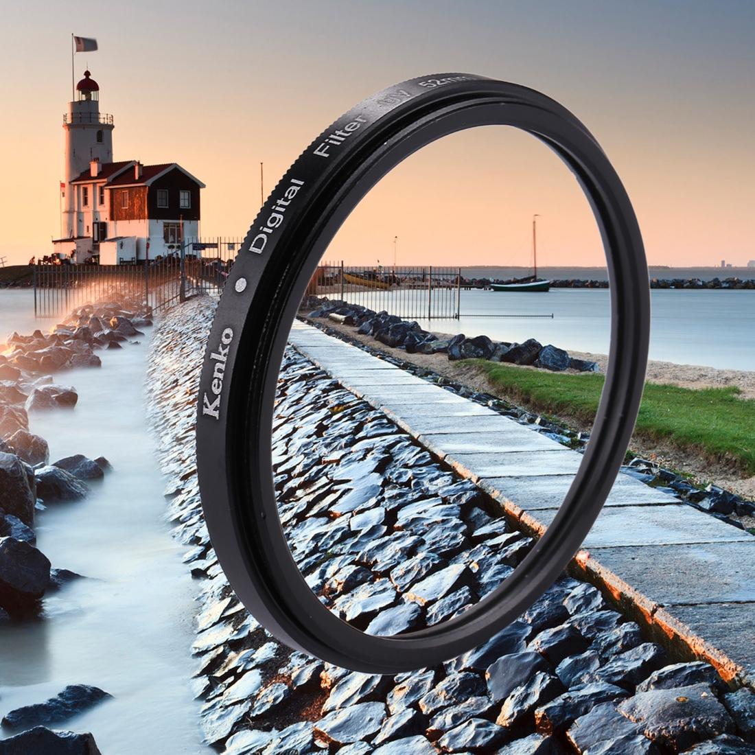 52mm Digital Camera Aluminum Alloy Frame Lens UV Filter (Black)