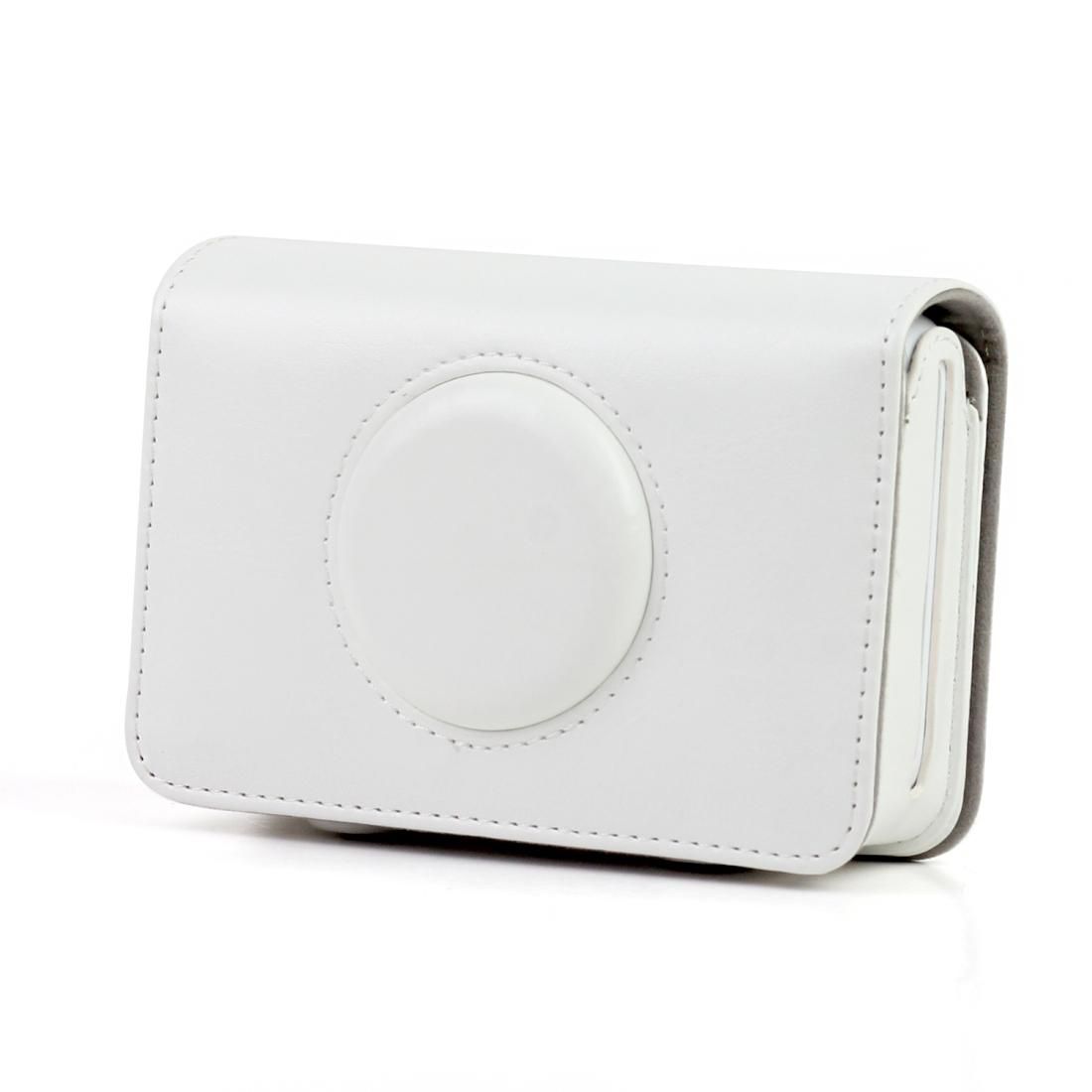 Solid Color PU Leather Case for Polaroid Snap Touch Camera (White)
