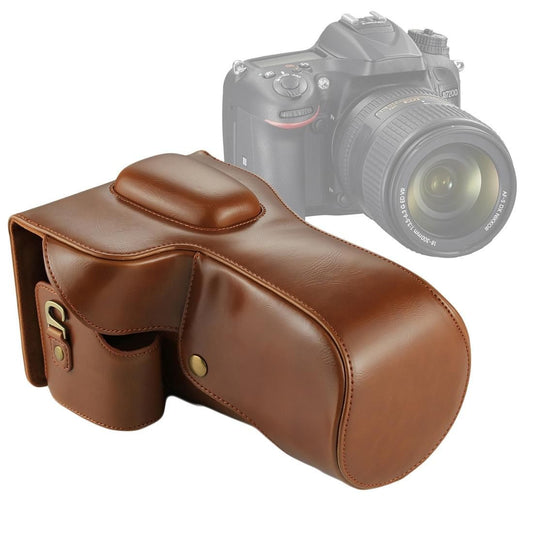 Full Body Camera PU Leather Case Bag for Nikon D7200 / D7100 / D7000 (Brown)