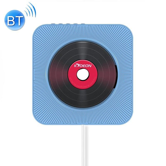 KC-808 Wall Mounted Bluetooth 4.2+EDR CD Player with Remote Control, Support FM (Blue)