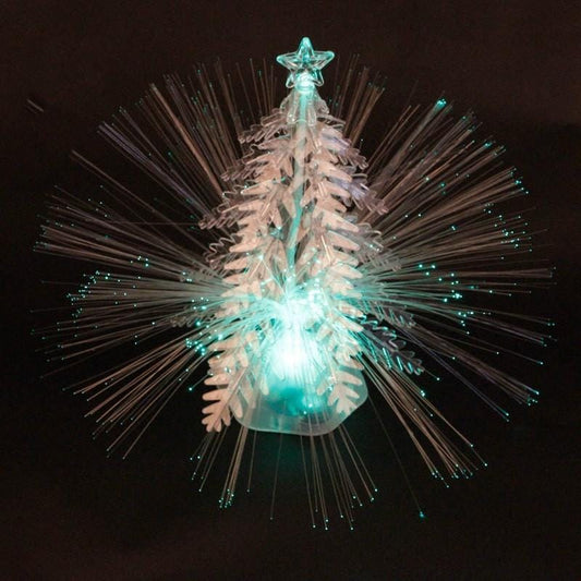 2 PCS Creative DIY Music Colorful LED Fiber Christmas Tree ?Size?27x17cm