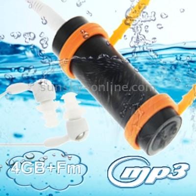 4GB Swimming Sport IPX8 Waterproof MP3 Player with FM Stereo (Red)
