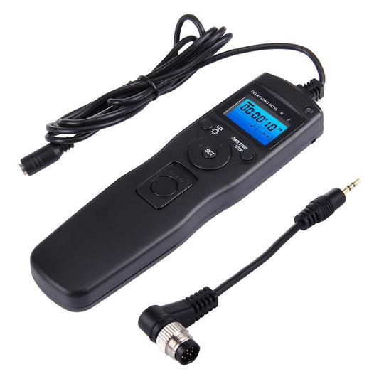 RST-7004 LCD Screen Time Lapse Intervalometer Shutter Release Digital Timer Remote Controller with N8 Cable for NIKON D3X/D3/D700/D300/D2X/D2H/D200/D1H/D1X/D800 Camera (Black)