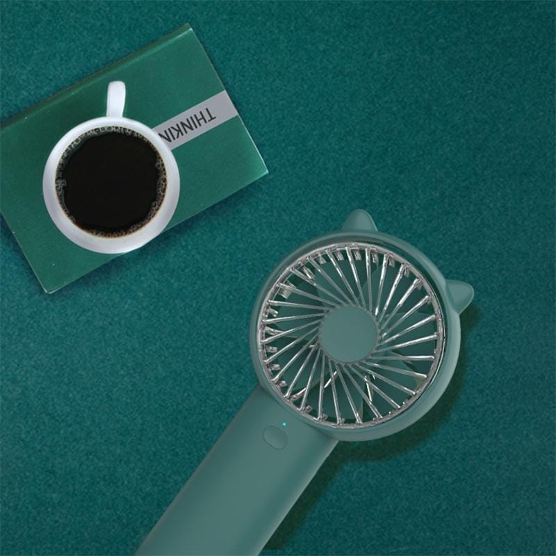 WT-F30 Multi-function Adjustable USB Charging Handheld Electric Fan, 4 Speed Control (Green)