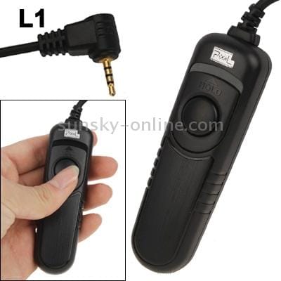 Pixel RC-201/L1 Remote Switch Shutter Release Cord for Panasonic DMC-FZ50,50K,50S,30,30K,30S,20,20K,20S,LC-1,L1 / Leica:Diglux3,Diglux2 (Black)