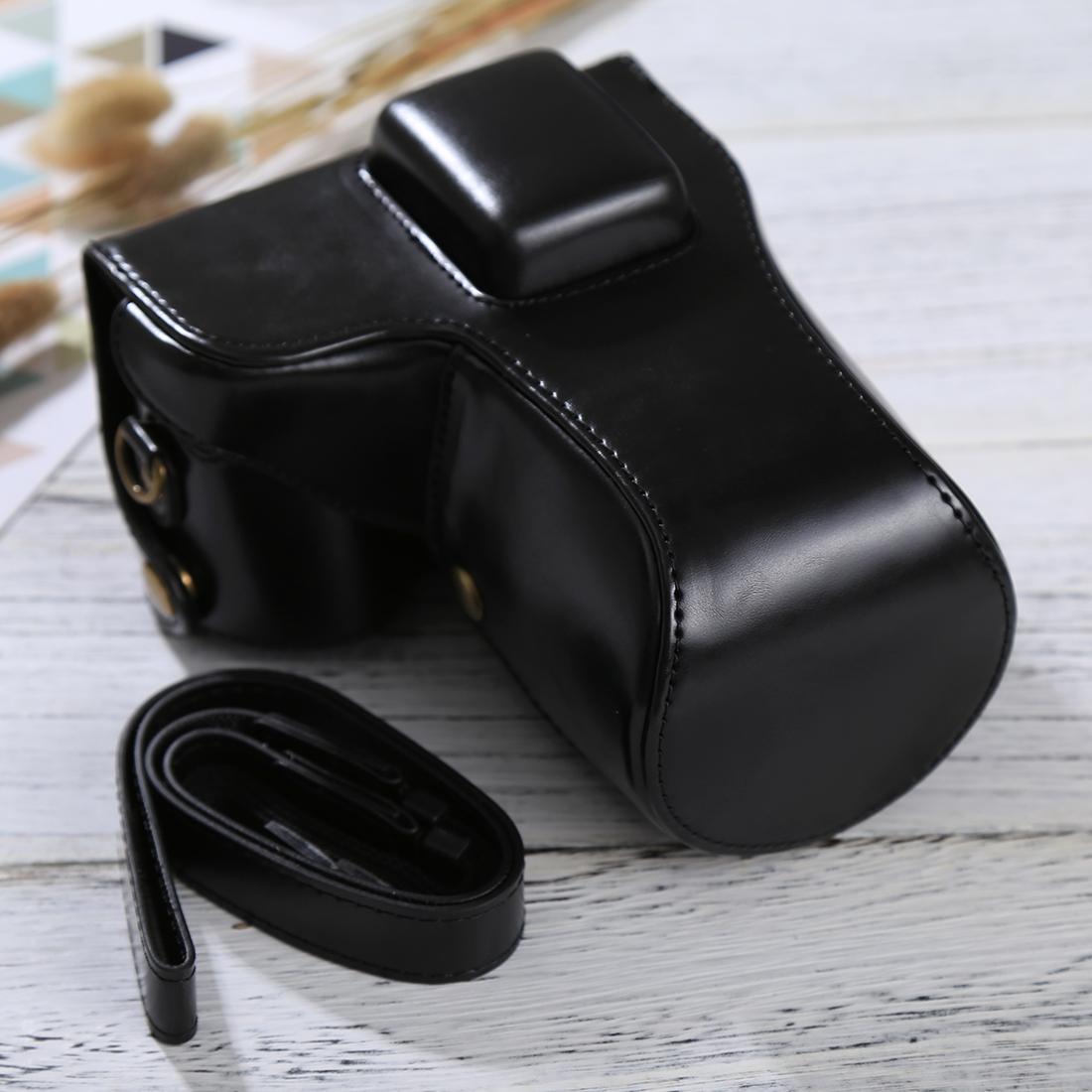 Full Body Camera PU Leather Case Bag with Strap for Samsung NX300 (White)