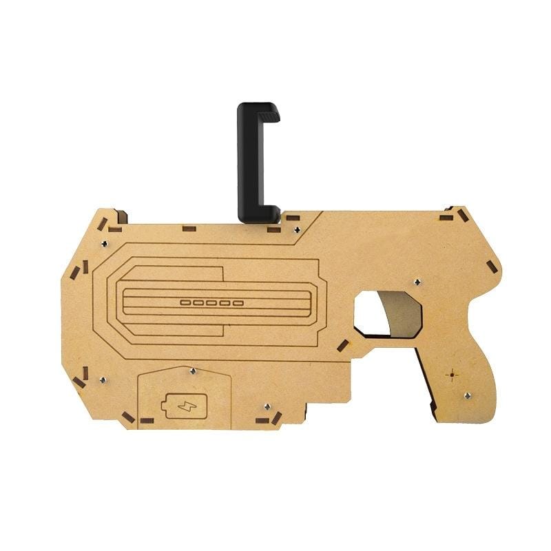 Bluetooth 4.0 Phone Stand Holder Design Wooden Large AR Gun Toys VR Games 3D AR Gamepad for iOS & Android Smartphones