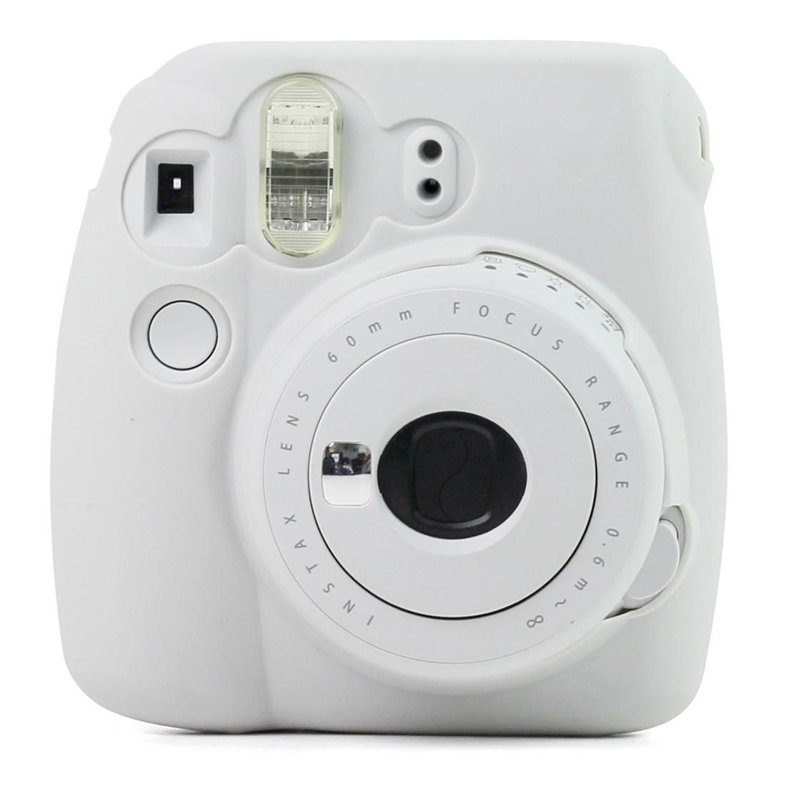 Fluorescent Soft Silicone Protective Case for FUJIFILM instax mini 9 / mini 8+ / mini 8 (White)