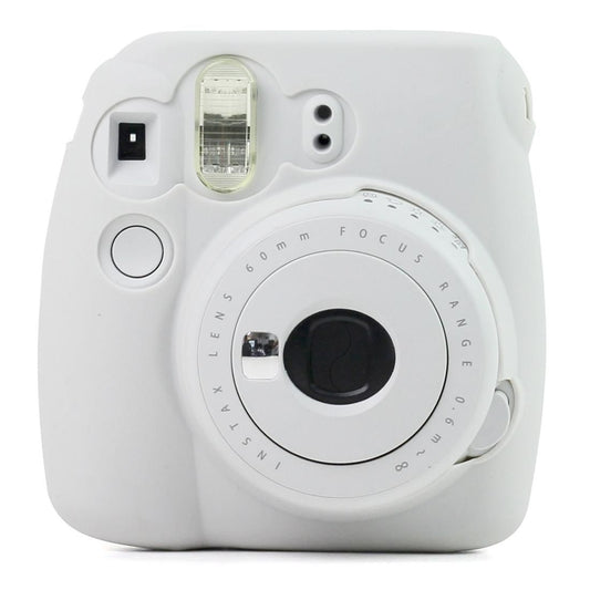 Fluorescent Soft Silicone Protective Case for FUJIFILM instax mini 9 / mini 8+ / mini 8 (White)