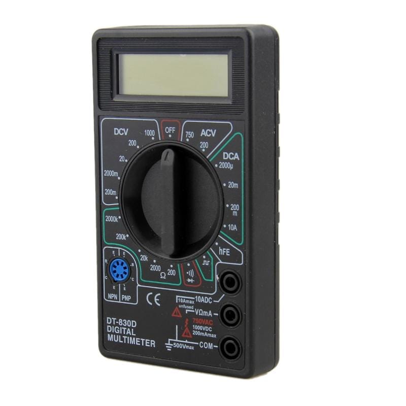 Professional DT830B LCD Display Digital Multimeter Ammeter Voltmeter Ohm Electrical Tester (Yellow)