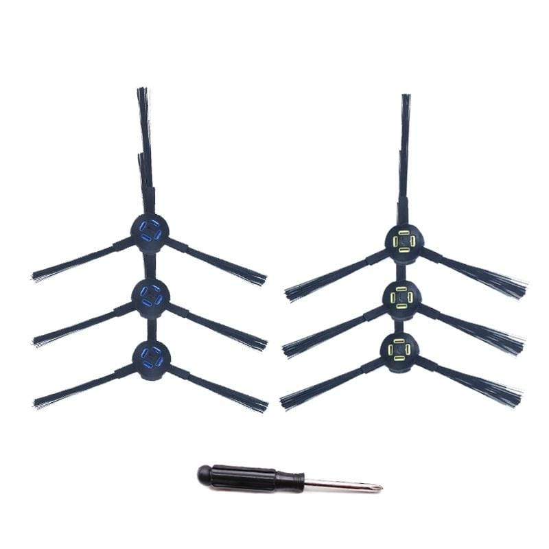 XI270 3 Pairs I258 Side Brush + G601 Black Screwdriver for ILIFE V8S / A9 / A7 / X750 / X800 / X787 / X785